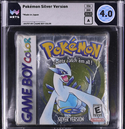 Pokemon Silver Version Nintendo Game Boy Color GBC WATA 4.0 A Sealed