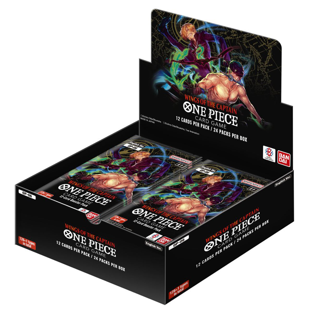 Bandai One Piece Card Game Wings of the Captain OP-06 Booster Box Trading Cards